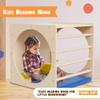 DOLEMODUO Kids Cube Cozy Corner, 24" Wooden Montessori Play Furniture, Solid Reading Nook with Cusion, Play Set and Palyhouse for Preschool, Home and Daycare (Natural Finish) view 2