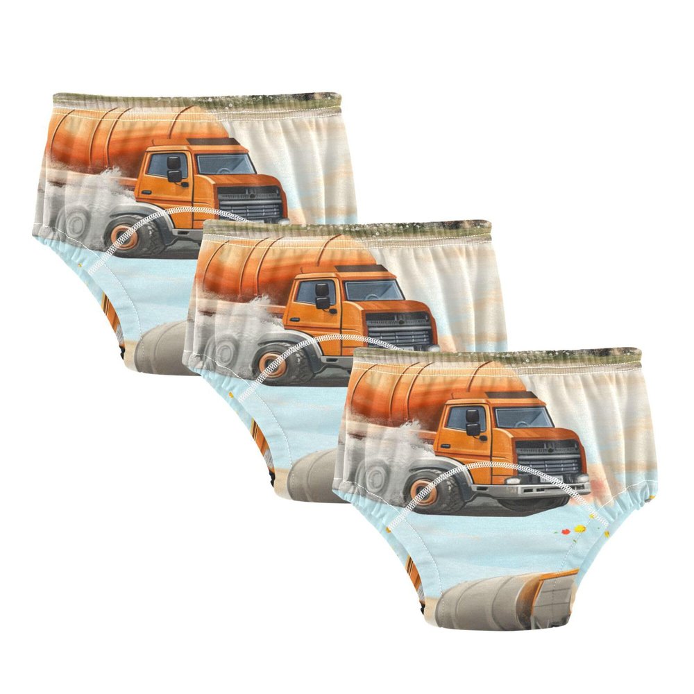 Caihoyu Little Boys Potty Training Panties Absorb Water Boxer Briefs for Toddler Boys 5T Construction Truck Concrete Mixer Truck