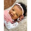 Anano 20" African American Reborn Baby Doll Black Silicone Babies, Biracial Baby Dolls That Look Real Newborn Girl, Hand-Rooted Soft Hair, Realistic Silicone Infant with Outfit view 1