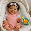 Anano 20" African American Reborn Baby Doll Black Silicone Babies, Biracial Baby Dolls That Look Real Newborn Girl, Hand-Rooted Soft Hair, Realistic Silicone Infant with Outfit view 4