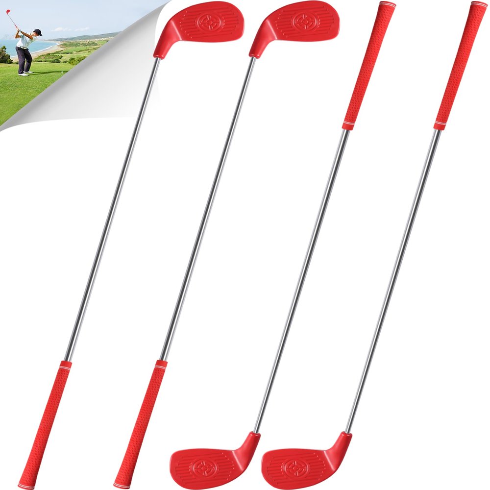 ASONA Backyard Golf Game Clubs Set of 4 for Adults - Perfect for Outdoor Yard Beach Lawn and Social Fun -36 Standard Length Size with Plastic Oversized Club Head for Birthday or Fathers Day
