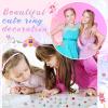 Jerify 2 Boxes Valentine Kids Rings for Girls, Adjustable Little Girl Dress up Rings Play Jewelry Princess Jewel in Box for 4-12 Year Old Kids Toys Party Favors Birthday Gifts Assorted(Heart Style) view 3