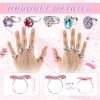Jerify 2 Boxes Valentine Kids Rings for Girls, Adjustable Little Girl Dress up Rings Play Jewelry Princess Jewel in Box for 4-12 Year Old Kids Toys Party Favors Birthday Gifts Assorted(Heart Style) view 4