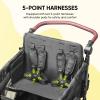 Rovique Wagon Stroller 4 Seater  Includes Adjustable Canopy,Convertible Seats, Snack Tray, Parent Organizer, 5-Point Harness, Push/Pull Adjustable Handle view 4