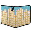 Kuquteed Waffle Cookies Trading Card Binder 4 Pocket 400 Cards Holder Collector Album with 50 Removable Sleeves Gifts for Boys Girls Blue Ice Cream Sports Game Cards view 2