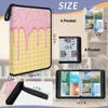 Kuquteed Pink Ice Cream Trading Card Binder 4 Pocket 400 Cards Holder Collector Album with 50 Removable Sleeves Gifts for Boys Girls Waffles Biscuit Sports Game Cards view 3