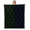 jejeloiu Fleece Throw Blanket Baby 30"x40" Boys Girls Triangle Print Sherpa Blanket Plush Fuzzy for Kids Geometric Modern Black Green Blue Room Decor view 1