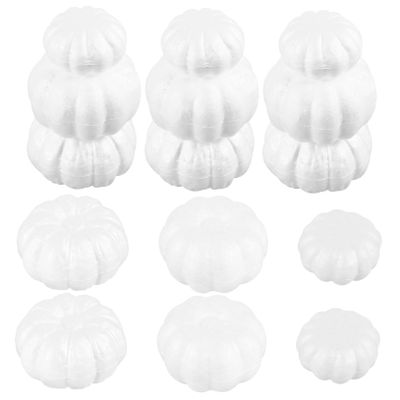 SHINEOFI 15pcs Foam Pumpkin Props for DIY Craft Making Unfinished Paintable Pumpkin Models for Halloween Fall Decor and Creative Projects for Art Activities