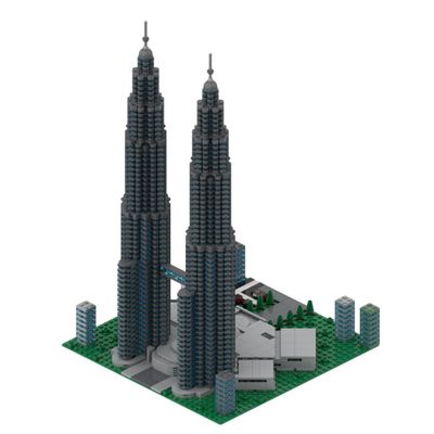 ConsoleXpress Petronas Towers Building Blocks Set, 4572PCS World Famous Landmark Street View Collection Display Model Home Decor Kits, Gifts for Bricks Enthusiasts