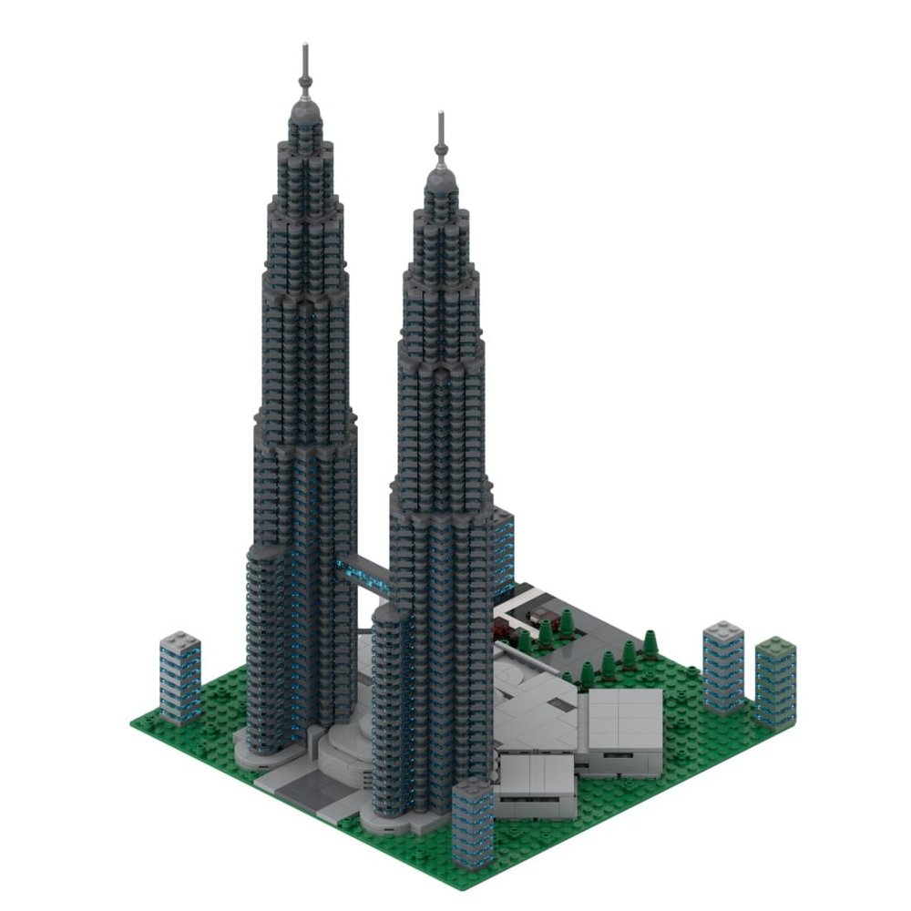 ConsoleXpress Petronas Towers Building Blocks Set, 4572PCS World Famous Landmark Street View Collection Display Model Home Decor Kits, Gifts for Bricks Enthusiasts