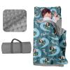 Evulum Custom Toddler Nap Mat for Daycare, Boys Travel Sleeping Bag Kids Nap Mats with Pillow Blanket for Preschool Kindergarten, Personalized Name&Face, Easy Carry Nap Sack Surfing view 1