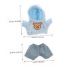 INOOMP 1 Set Plush Bear Clothes Stuffed Animal Hoodie Pants Outfit Easy to Clean Accessories for Tiny Plush Doll Dressing Up for Creative Play and Storage view 2