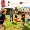 91Pcs Carnival Outdoor Games Potato Sack Race Bags for Adult and Kids Tug of War Rope Egg Spoon Bean Bags Ring Toss 3 Legged Relay Race Giant Tic Tac Toe Game Outdoor for Field Day Game Birthday Party view 4