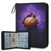 Kuquteed Ball Basketball Trading Card Binder 4 Pocket 400 Cards Holder Collector Album with 50 Removable Sleeves Toys Gifts for Boys Girls Purple Wall Hole Game Sports Cards view 1