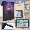Kuquteed Ball Basketball Trading Card Binder 4 Pocket 400 Cards Holder Collector Album with 50 Removable Sleeves Toys Gifts for Boys Girls Purple Wall Hole Game Sports Cards view 3