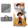 Evulum Custom Toddler Nap Mat for Daycare, Boys Travel Sleeping Bag Kids Nap Mats with Pillow Blanket for Preschool Kindergarten, Personalized Name&Face, Easy Carry Nap Sack Cowboy Brown view 1