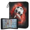 Kuquteed Football Soccer Trading Card Binder 4 Pocket 400 Cards Holder Collector Album with 50 Removable Sleeves Toys Gifts for Boys Girls Orange Red Game Sports Cards view 1