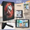 Kuquteed Football Soccer Trading Card Binder 4 Pocket 400 Cards Holder Collector Album with 50 Removable Sleeves Toys Gifts for Boys Girls Orange Red Game Sports Cards view 3
