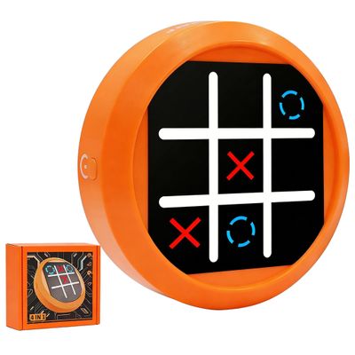 FortiTrust 4-in-1 Tic Tac Toe Game, Handheld Games Electronic Portable Travel Games for Kids Ages 3+ and Adults, Board Games Toddler Games for Brain Training and Memory Growth