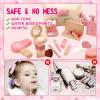 Wooden Makeup Toy Set for Girls Pretend Play Makeup Kit for Toddlers 3-5 with Bag, Birthday Gifts for Girls Toys Kids Aged 3 4 5 6 7 8 view 4
