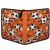 Kuquteed White Black Football Trading Card Binder 4 Pocket 400 Cards Holder Collector Album with 50 Removable Sleeves Gifts for Boys Girls Soccer Orange Game Sports Cards view 2