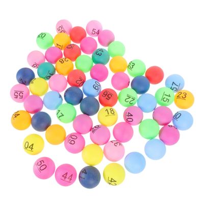Toddmomy 60Pcs Plastic Balls with Numbers for Bingo Games Fundraisers Parties and Classroom Activities for Electronic Machines and Bingo Cages