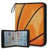 Kuquteed Basketball Print Trading Card Binder 9 Pocket 900 Cards Holder Collector Album with 50 Removable Sleeves Toys Gifts for Boys Girls Ball Yellow Stripes Game Sports Cards view 1