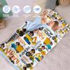 Evulum Custom Toddler Nap Mat for Daycare, Boys Travel Sleeping Bag Kids Nap Mats with Pillow Blanket for Preschool Kindergarten, Personalized Name&Face, Easy Carry Nap Sack Trucker view 3