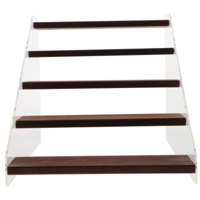 ULTECHNOVO 1set Figurine Display Stand Acrylic Wood Riser Display Cosmetics Holder