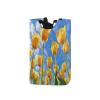 Jihqo Laundry Hamper Basket Yellow Tulips Blue Sky Collapsible Nursery Storage Bin Waterproof Clothing Baskets for Home Bedroom Bathroom Washing Room view 1