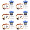 6Pcs Sg90 9G Micro Motor, Mini Servos Motor Kit Plastic Gear 180 Degree for Rc Car Airplane Plane view 1