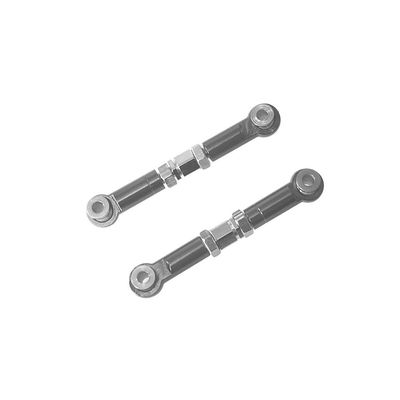 Compatible with 1/14 14209 14210 H14BM Accessories Control rc car Parts Metal Upgrade Front Steering Rod Parts(Grey)