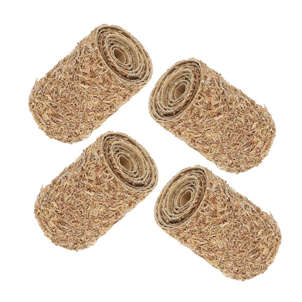 POPETPOP 4pcs Mini Fake Hay Bales Simulated Grass Decorative Straw Bales for Dollhouse Miniature Garden Decor