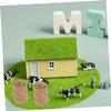 POPETPOP 4pcs Mini Fake Hay Bales Simulated Grass Decorative Straw Bales for Dollhouse Miniature Garden Decor view 4