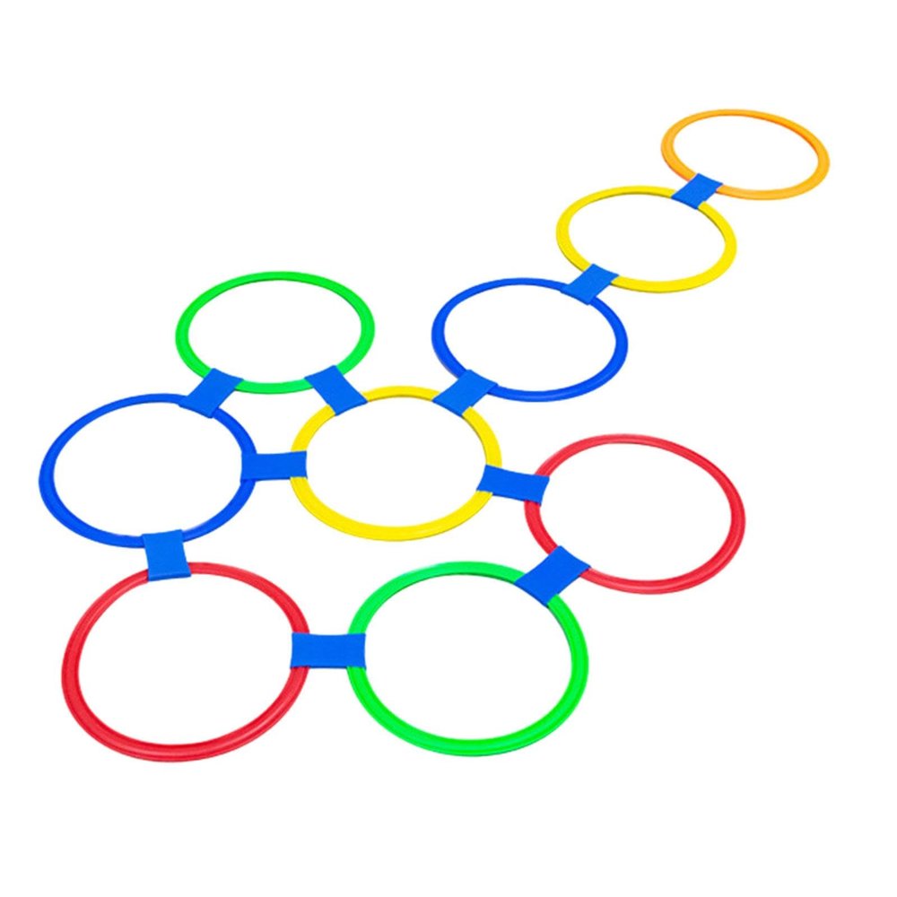 Garende Set of 10 Hopscotch Rings with for and Games, 11 Inch