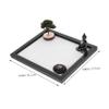 DECHOUS Buddha Statue Sand Table Ornament Zen Garden for Desk Home Office Relaxation Decor view 2