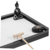 DECHOUS Buddha Statue Sand Table Ornament Zen Garden for Desk Home Office Relaxation Decor view 4