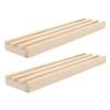 BESPORTBLE Wooden Domino Racks Set of 2 Non-Slip Domino Holders for Tabletop Games Portable Mahjong Display Stand for Board Game Enthusiasts view 1