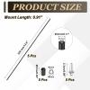 uxcell 320mm Plastic Protection Antenna Tube, RC Antenna Tube with Mount and Cap for RC Car Boat Drone Receiver(Black Silver Tone, 5 Pcs) view 2