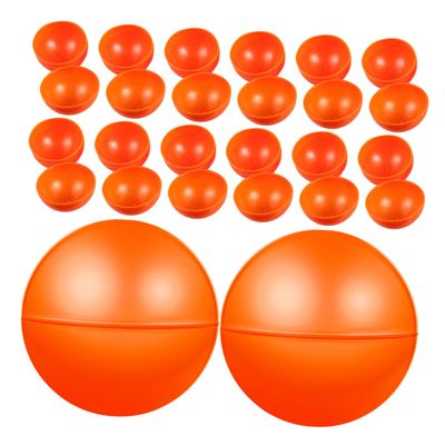 MERRYHAPY 20pcs Hollow Raffle Balls Vibrant Orange Bingo Spheres for Group Games Party Activities and Events Lightweight Openable Game Props for Gatherings