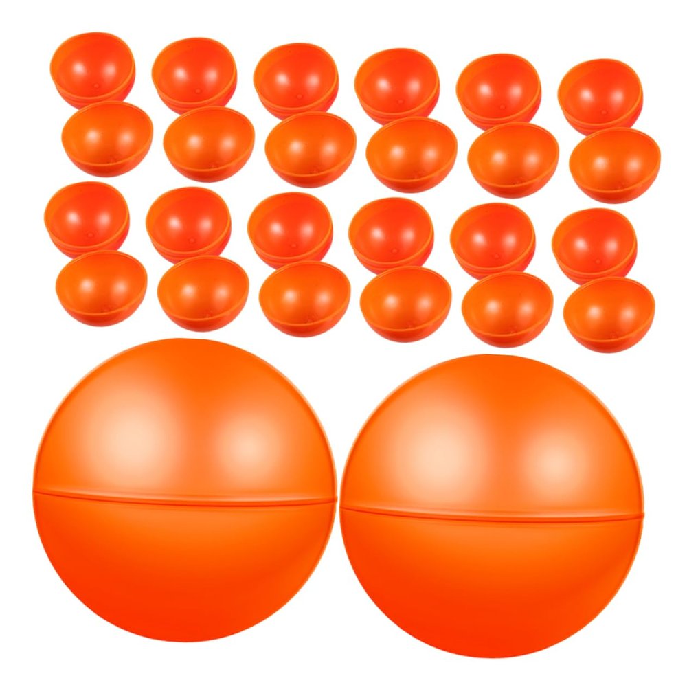 MERRYHAPY 20pcs Hollow Raffle Balls Vibrant Orange Bingo Spheres for Group Games Party Activities and Events Lightweight Openable Game Props for Gatherings