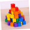 Hohopeti Wooden Cubes Small Blocks for Boys and Girls Kindergarten School Supplies Craft Cube view 3