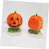 Garneck 12pcs Wind Up Jumping Smile Face Pumpkins Fun Halloween for Educational Plastic for Party Favors and Emotional Control Orange view 2