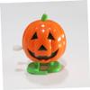 Garneck 12pcs Wind Up Jumping Smile Face Pumpkins Fun Halloween for Educational Plastic for Party Favors and Emotional Control Orange view 3