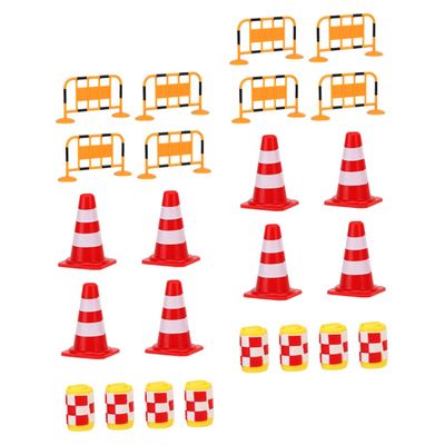 BESPORTBLE 24Pcs Road Traffic Signs for Engaging Cognitive Plaything for Role Play and Imaginative Learning