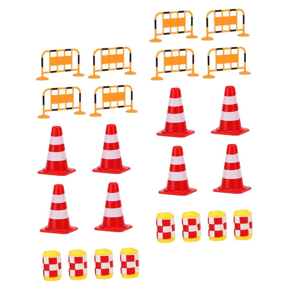 BESPORTBLE 24Pcs Road Traffic Signs for Engaging Cognitive Plaything for Role Play and Imaginative Learning