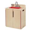 Back2School Express Chef's Station Kids Wooden Pretend Kitchen Sink, Play Kitchen, Natural view 1