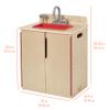 Back2School Express Chef's Station Kids Wooden Pretend Kitchen Sink, Play Kitchen, Natural view 2