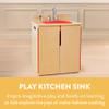 Back2School Express Chef's Station Kids Wooden Pretend Kitchen Sink, Play Kitchen, Natural view 3