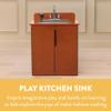 Back2School Express Chef's Station Kids Wooden Pretend Kitchen Sink, Play Kitchen, Dark Walnut view 3